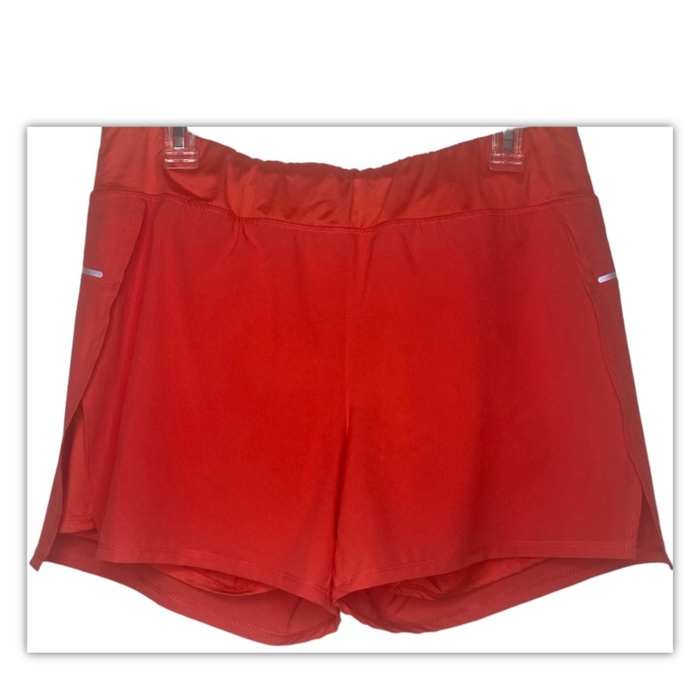 AVIA Women’s Athletic Skort L Neon Orange Small Zipper Pocket Shorts Skirt